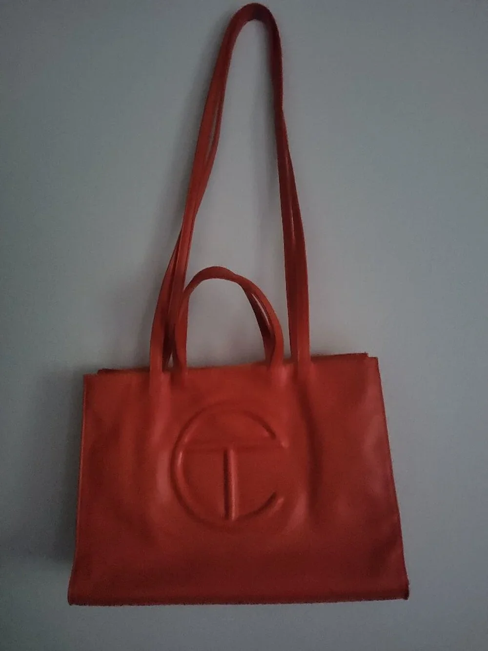 Beautiful Telfar Orange Shopper Tote Bag Medium 15